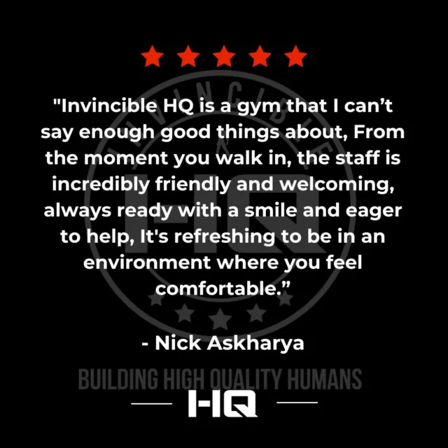 We always appreciate your feedback and support. Thank you very much Nick 🙏

#INVINCIBLEHQ #BuildingHighQualityHumans